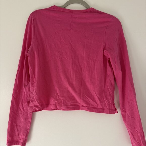 LULULEMON - Pink cotton long sleeve (Size 4 - Never Worn) - Picture 6 of 6